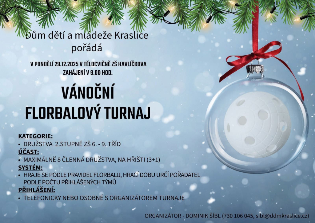 Vánoční turnaj ve florbale