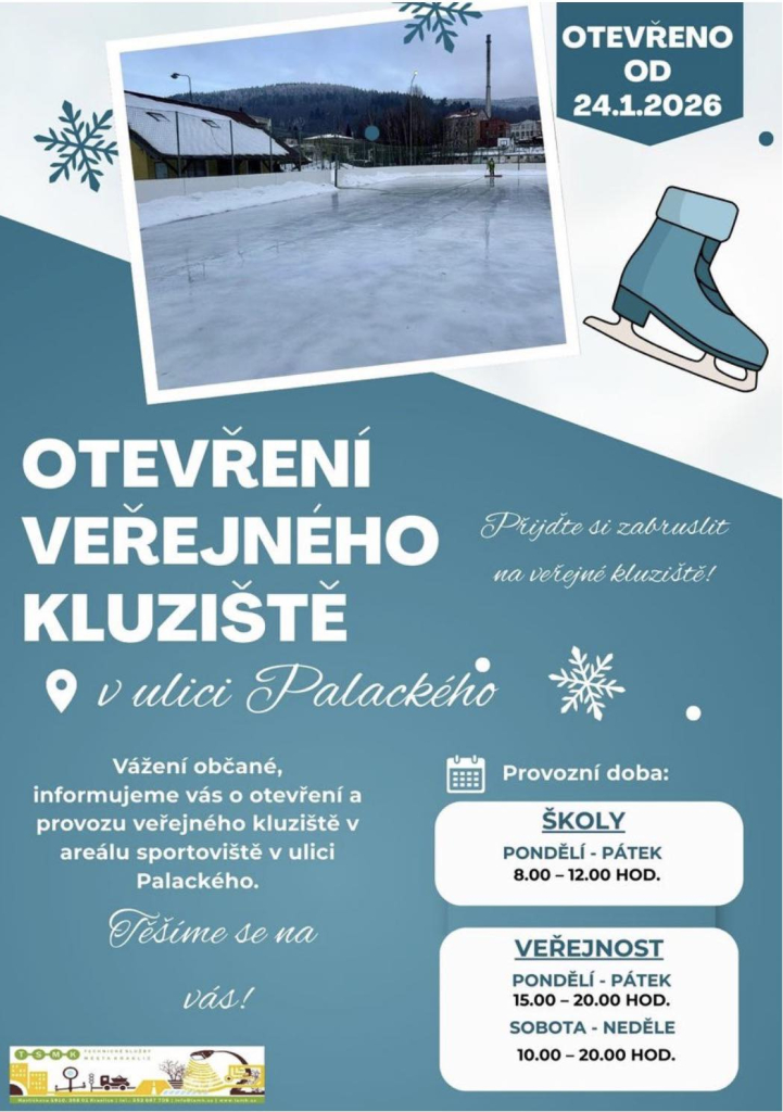 Venkovní kluziště je v provozu ❄️